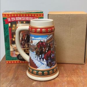 Vintage 1994 Budweiser Holiday Stein Beer …